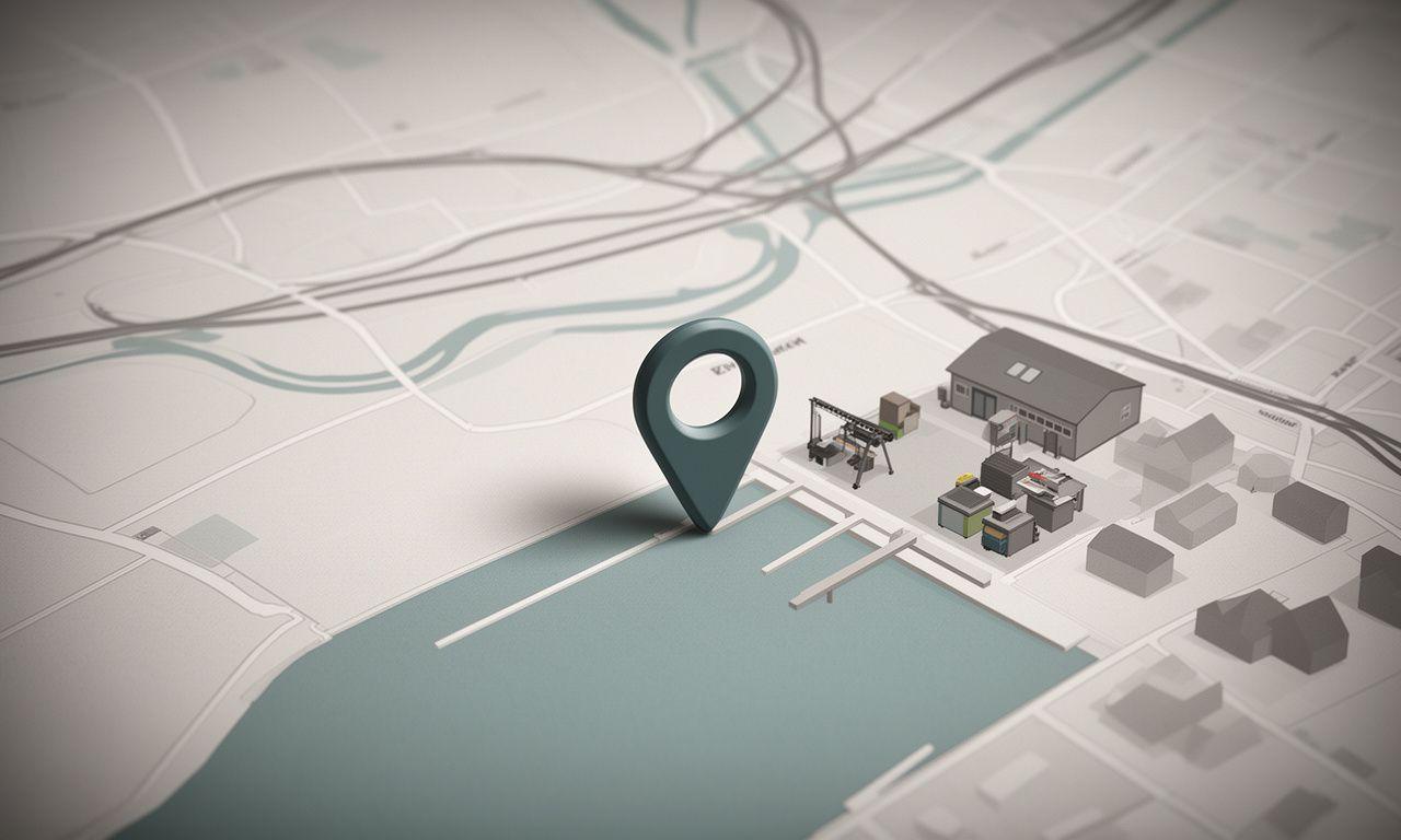 Statische Karte mit Standortmarkierung in Zürich nahe der Werkstatt von MarinaStride und einer ruhigen Seepromenadenatmosphäre